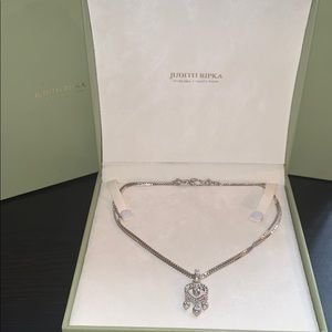 Judith Ripka Sterling Heart Necklace